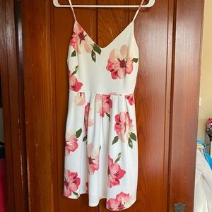White floral dress